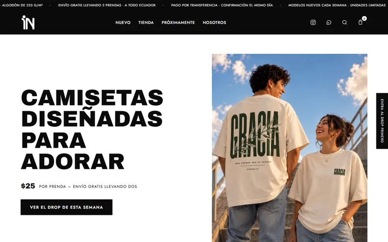 Portada de la tienda INUSUAL: camisetas oversize a $25